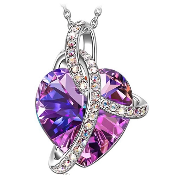 Sivery Jewelry - Swarovski crystal heart pendant necklace